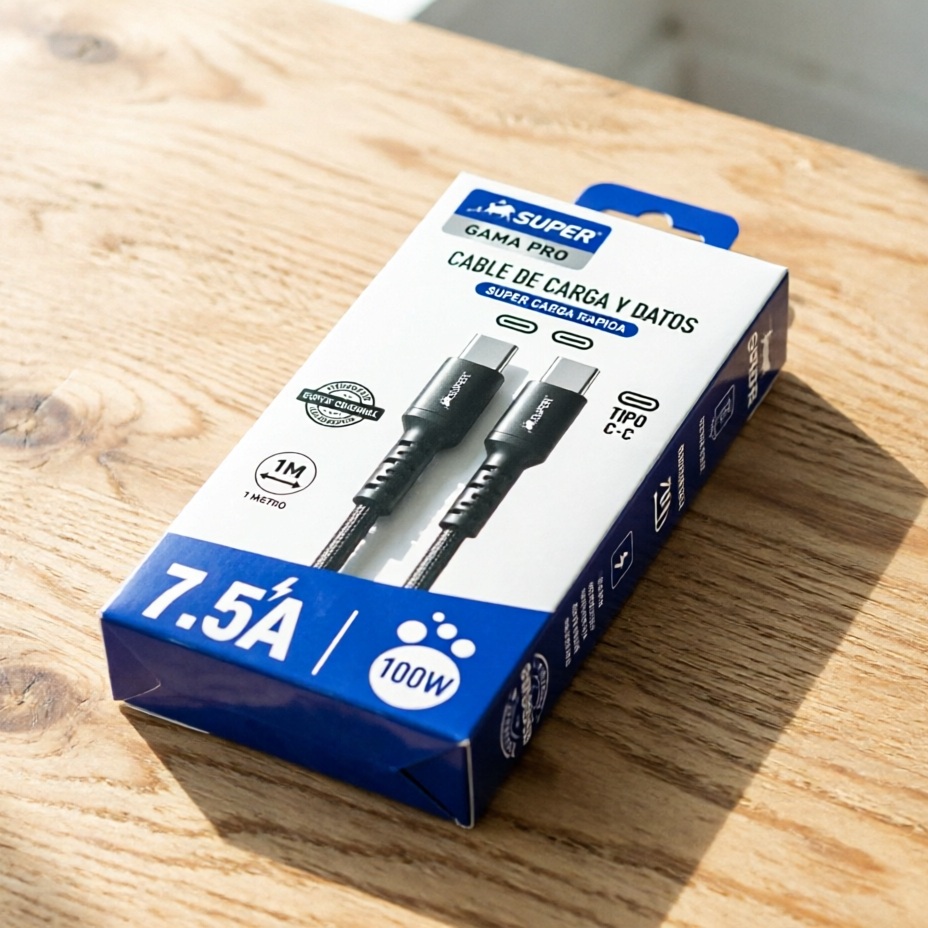 Cable SUPER GAMA PRO Tipo C-C 100W